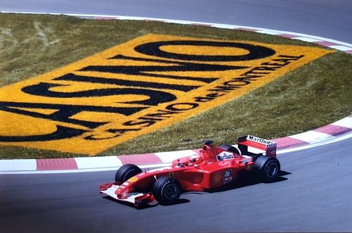 Michael Schumacher Ferrari F-2001 GP Canada 2001.  Original Photo Paper.
