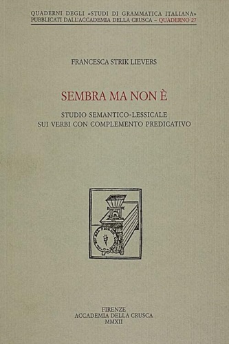 9788889369364-Sembra ma non è. Studio semantico-lessicale sui verbi con completamento predicat