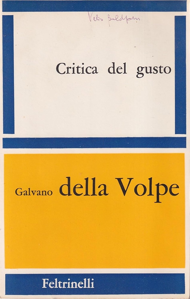Critica del gusto.