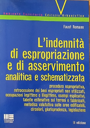 9788838710629-L'indennità di espropriazione e di asservimento analitica e schematizzata.