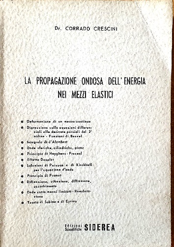 Propagazione ondosa dell'energia nei mezzi elastici.