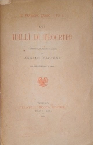Gli Idilli di Teocrito.