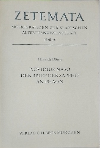 9783406032981-P. Ovidius Naso: Der Brief der Sappho an Phaon.
