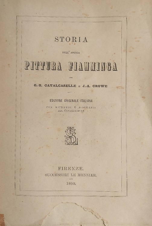 Storia dell'antica pittura fiamminga.