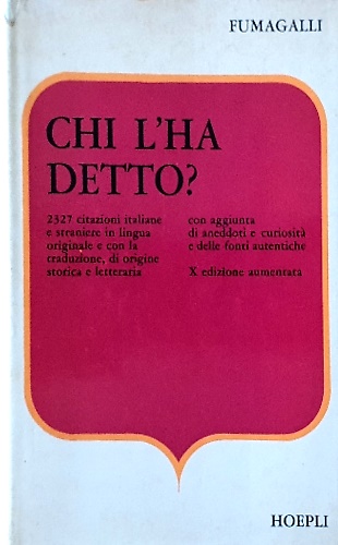 Chi l'ha detto?