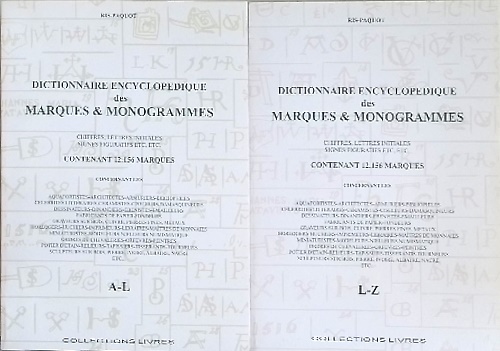 Dictionnaire Encyclopedique Des Marques & Monogrammes, Chiffres, Lettres Initial