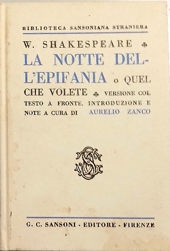 La notte dell'ìEpifania o quel che volete.