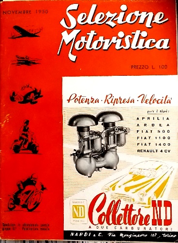 Potenze ripresa velocità per i tipi Aprilia, Ardea, Fiat 500, Fiat 1100, Fiat 14