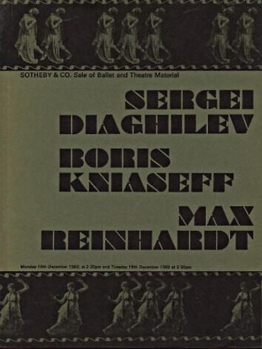 Catalogue of Decor and Costume Designs from the Diaghilev Period.
