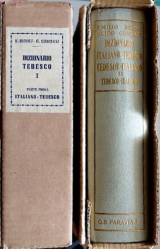 Dizionario italiano tedesco, tedesco italiano.