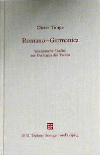 9783519074281-Romano - Germanica: Gesammelte Studien zur Germania des Tacitus.