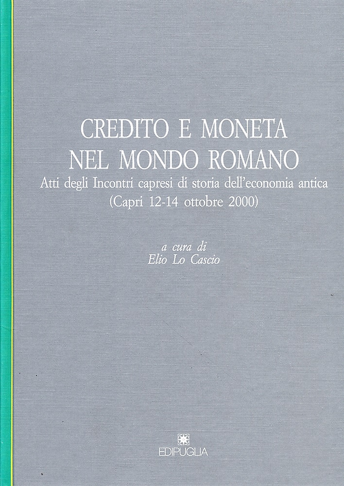9788872283189-Credito e moneta nel mondo romano.