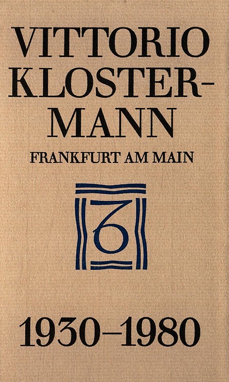9783465014331-Vittorio Klostermann (Frankfurt, Main). Verlagskatalog 1930 - 1980.
