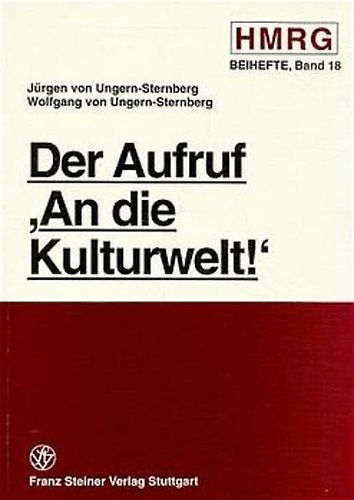 9783515068901-Der Aufruf an Die Kulturwelt!