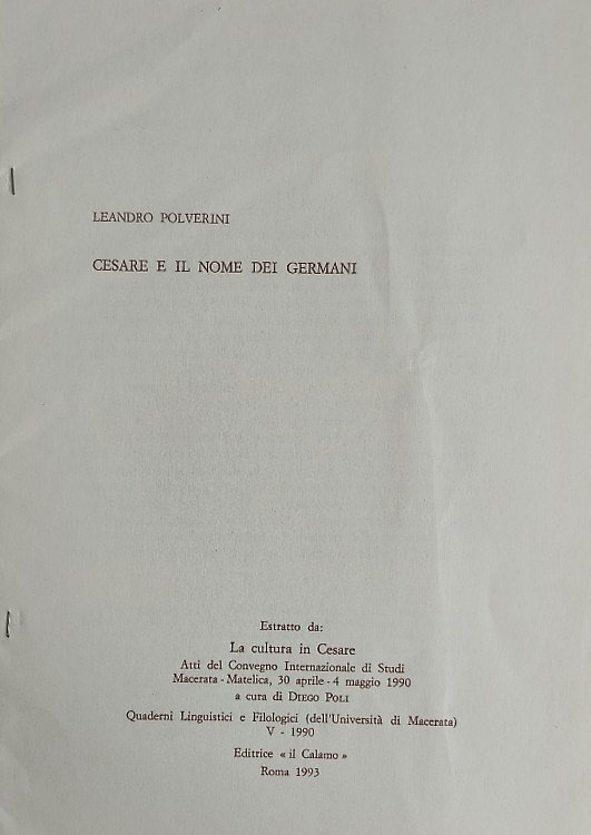 Cesare e il nome dei germani.