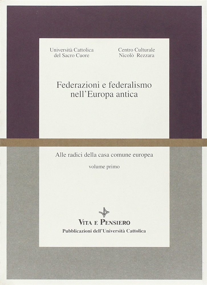 9788834303542-Federazioni e federalismo nell'Europa antica.