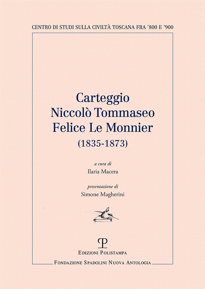 9788859622222-Carteggio Niccolò Tommaseo Felice le Monnier (1835-1873).