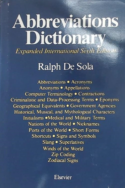 Abbreviations Dictionary.