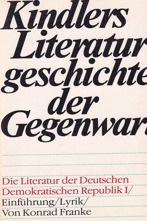 Die literaturgeschichte der gegenwart.