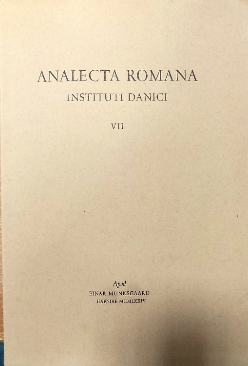 Analecta romana Instituti Danici VII