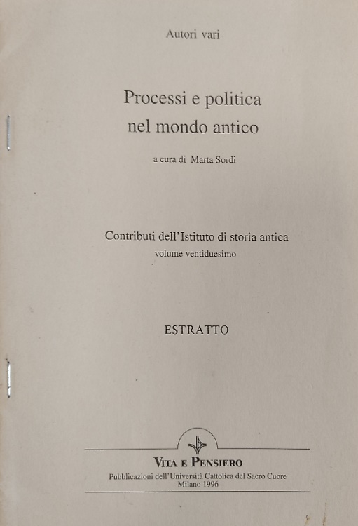 Lo sfondo politico del processo a Verre.