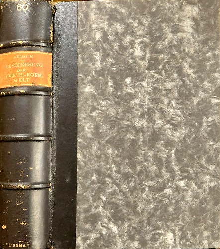 Die bevoelkerung der griechisch-roemischen Welt.