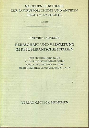 9783406006685-Herrschaft und Verwaltung im republikanischen Italien.