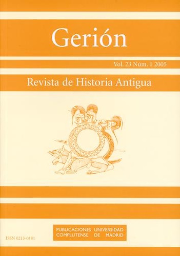 Gerión. Revista de Historia Antigua. Vol.23 num.1.