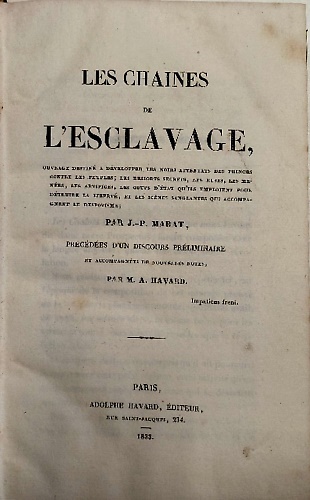 Les chaines de L'esclavage.