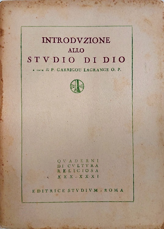 Introduzione allo studio di Dio.
