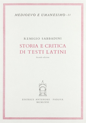 9788884550095-Storia e critica di testi latini. Cicerone,Donato,Tacito,Celso,Plauto,Plinio,Qui