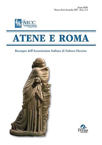 9788867608874-Atene e Roma. Nuova Serie Seconda, XIV - Fasc. 3-4, 2020.