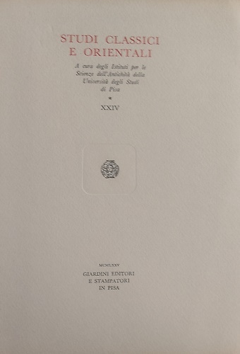 Studi Classici e Orientali XXIV.