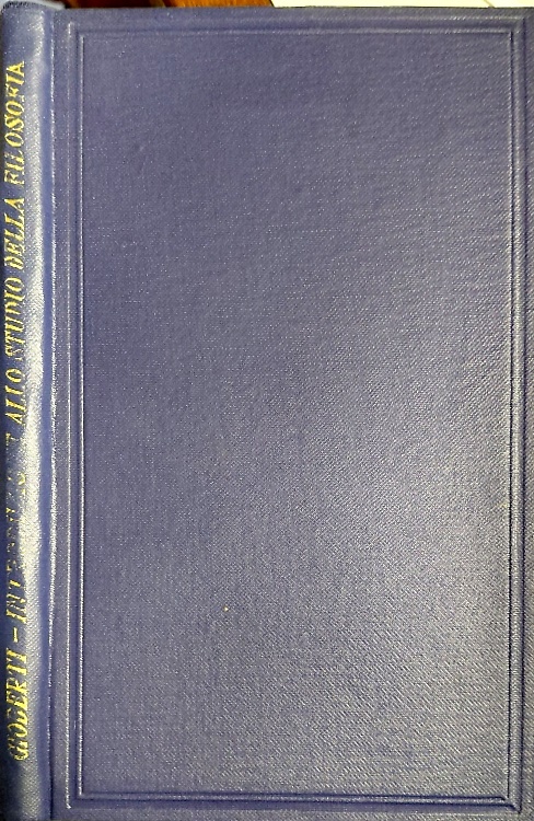 Introduzione allo studio della filosofia.