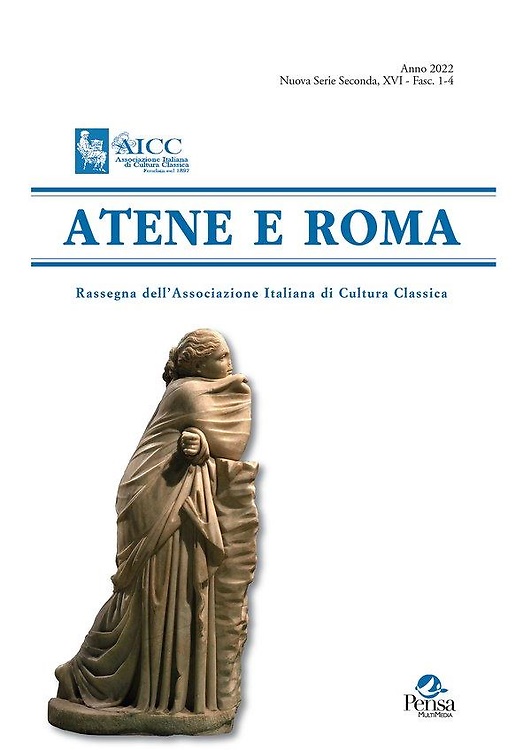9791255680789-Atene e Roma. Nuova Serie Seconda, XVI - Fasc. 1-4, 2022.