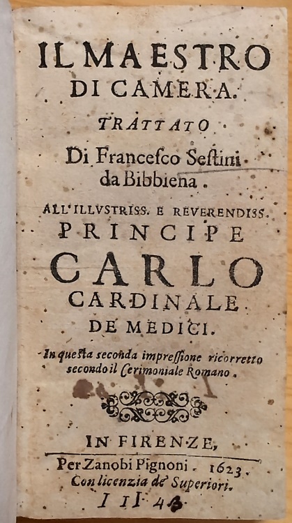 Il maestro di camera.