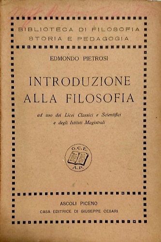 Introduzione alla filosofia.