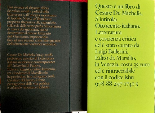 9788829717415-Ottocento italiano. Letteratura e coscienza critica.