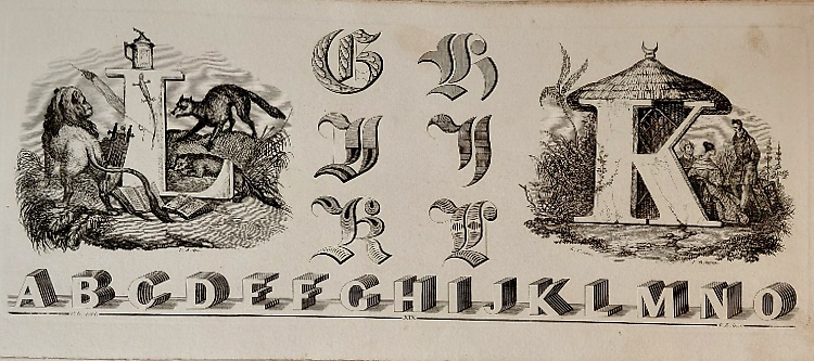 Cinquanta tavole alfabetiche che formano un corso di calligrafia interessante a