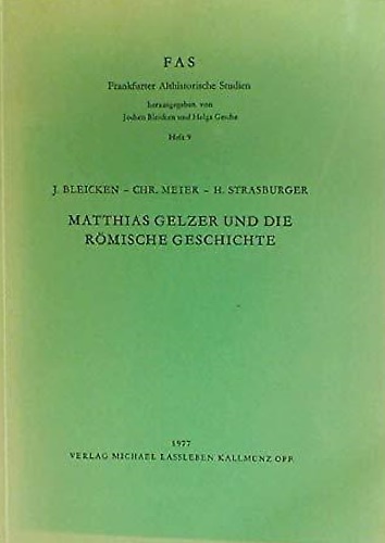 9783784771090-Matthias Gelzer und die römische Geschichte.