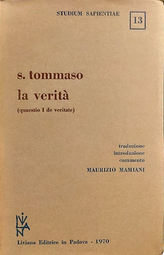 La verità (quaestio I de veritate).
