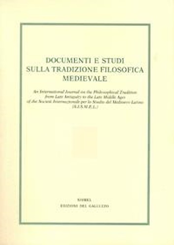Documenti e Studi sulla tradizione filosofica medievale. vol.I, 2. 1990.
