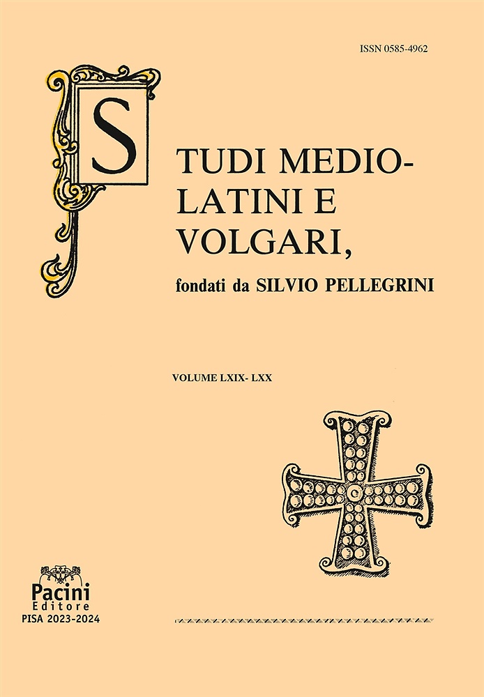 9791254865088-Studi mediolatini e volgari (2022). Vol. 68.