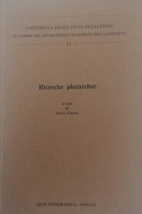 Ricerche plutarchee.