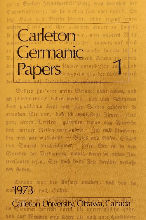 Carleton Germanic Papers 1.