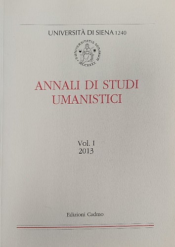 9788879234269-Annali di Studi Umanistici dell'Università di Siena, Volume I, 2013.