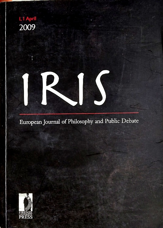 Iris : european journal of Philosophy and Public Debate : 1, April, 2009.