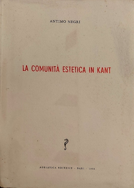 La comunità estetica in Kant.