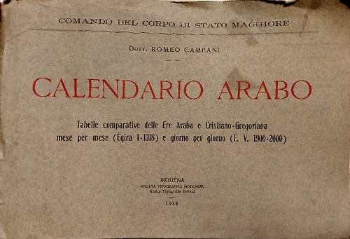 Calendario arabo.
