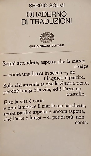 Quaderno di traduzioni I.